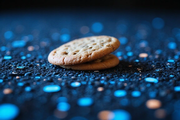 Illustration de biscuits numériques représentant les cookies internet