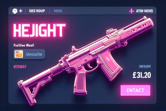 Illustration d'un skin de jeu vidéo mis en vente
